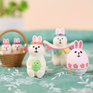 Easter eggs and small animal ornaments