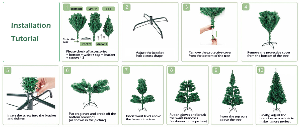 decorated christmas trees Installation Tutorial