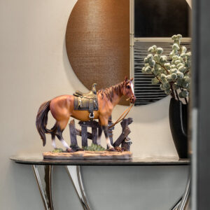 inexpensive craft supplies,brown horse tied to the fence