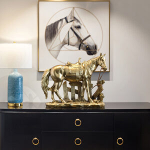 cheap craft supplies,golden horse tied to the fence
