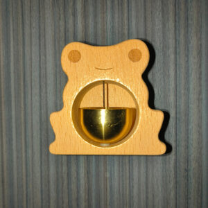 Wood Frog bell on a door​