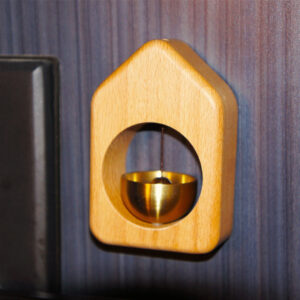 house shape magnetic brass bell door chime